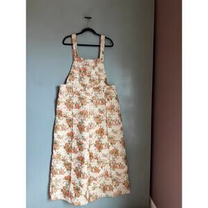 CIDER Women's 1XL Floral Tapestry Style Cottagecore Overalls Romper Jumpsuit NWT